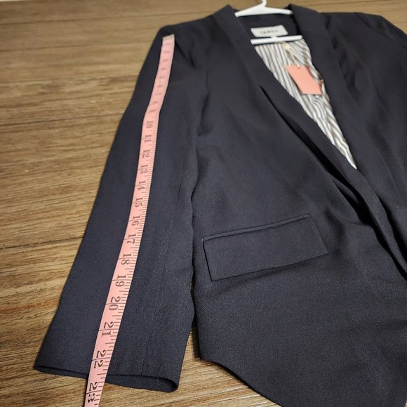 Quince Stretch Crepe Open Blazer NWT Black Small - Picture 4 of 8